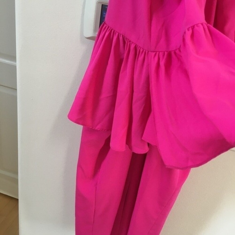 1.STATE Ruffled Hot Pink Midi Dress S - Picture 10 of 10